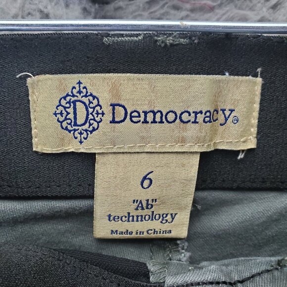 Democracy Jeans Women’s Size 6 Olive Green Cargo Style Stretch Denim - Picture 2 of 13